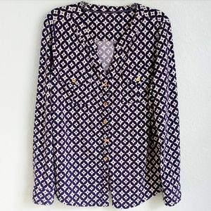 ISLAND REPUBLIC | Navy White Button Down B…